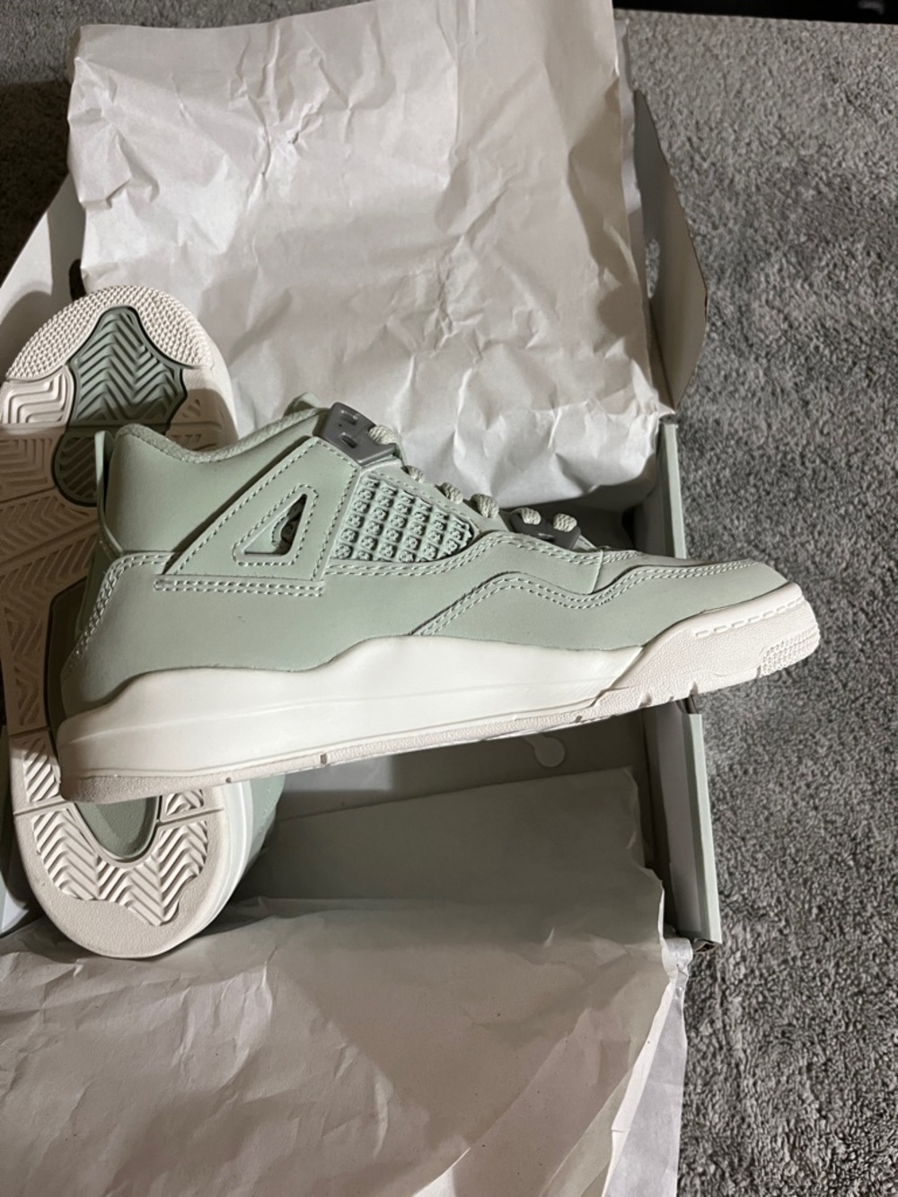 Jordan Kids Mint Green Low Top Sneakers - Picture 4 of 4